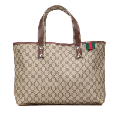 Gucci Medium GG Supreme Web Loop Tote