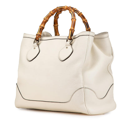 Gucci Medium Leather Bamboo Diana Tote