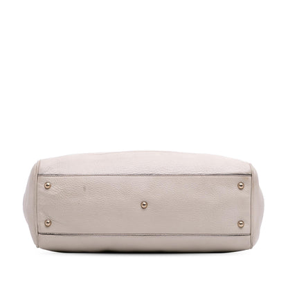Gucci Medium Leather Bamboo Diana Tote
