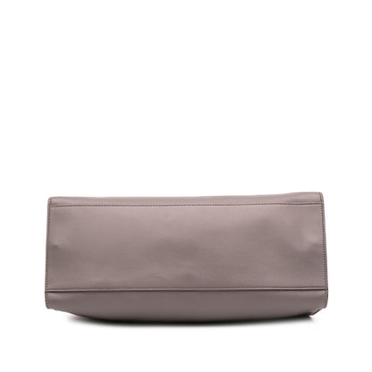Gucci Medium Leather Bamboo Nymphaea Satchel
