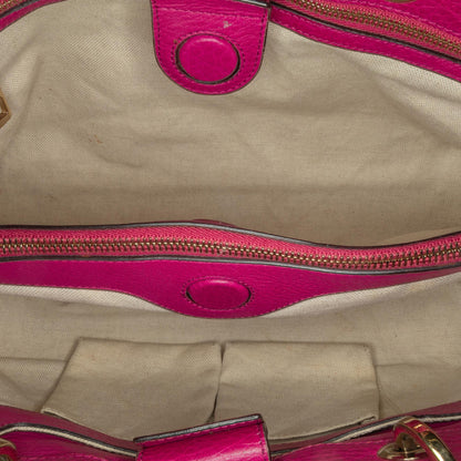 Gucci Medium Leather Bamboo Shopper Satchel (SHG-iVpsJb)