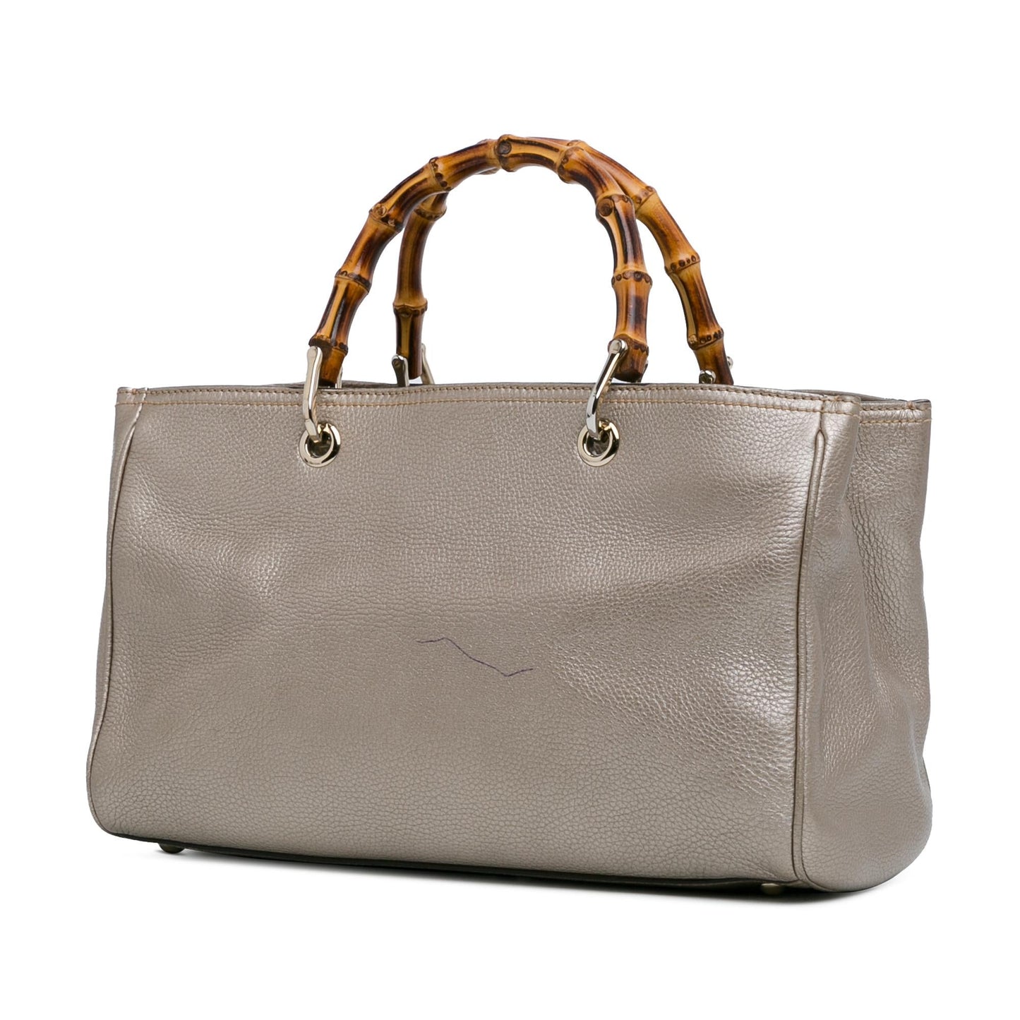 Gucci Medium Leather Bamboo Shopper (SHG-Z5WtXN)