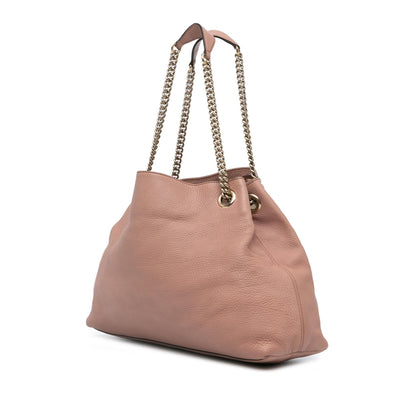 Gucci Medium Leather Soho Chain Tote (SHG-tvx6E5)