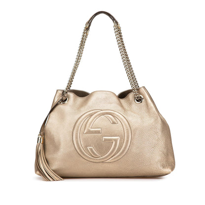 Gucci Medium Leather Soho Chain Tote