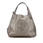 Gucci Medium Metallic Leather Soho Cellarius Tote