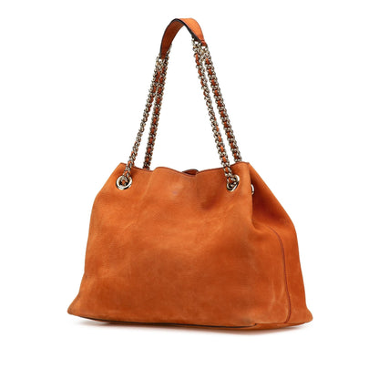 Gucci Medium Nubuck Leather Soho Chain Tote