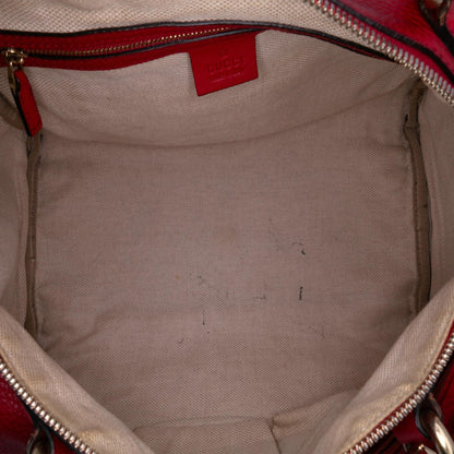 Gucci Medium Pebbled Calfskin Soho Boston Bag