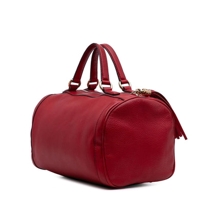 Gucci Medium Pebbled Calfskin Soho Boston Bag