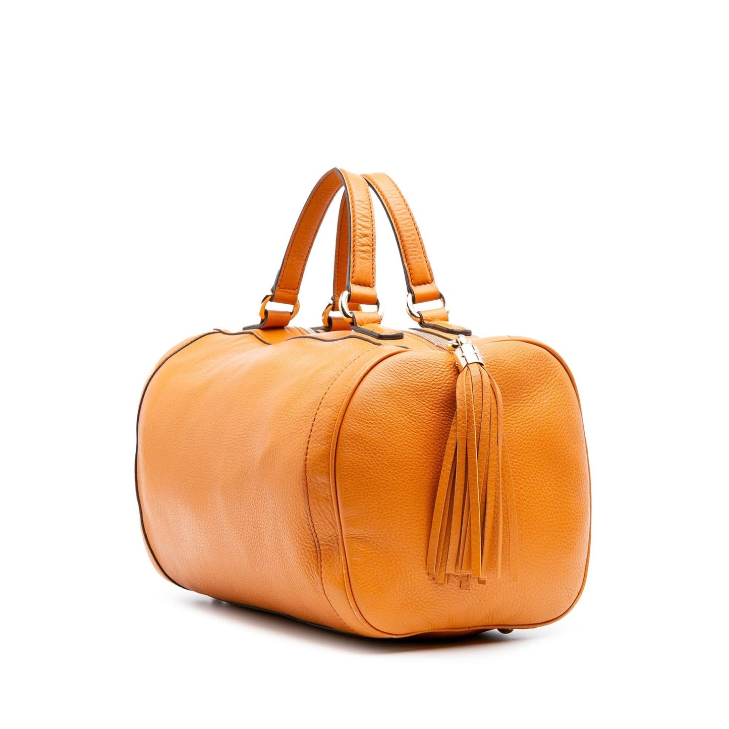 Gucci Medium Pebbled Calfskin Soho Boston Bag