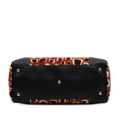 Gucci Medium Pony Hair Bamboo Shopper Satchel