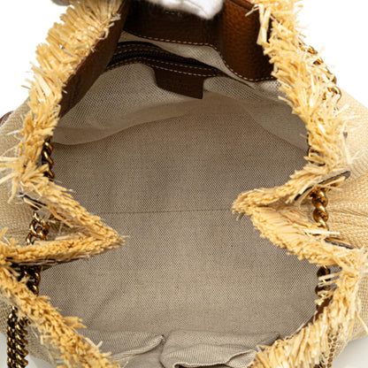 Gucci Medium Raffia Soho Chain Tote