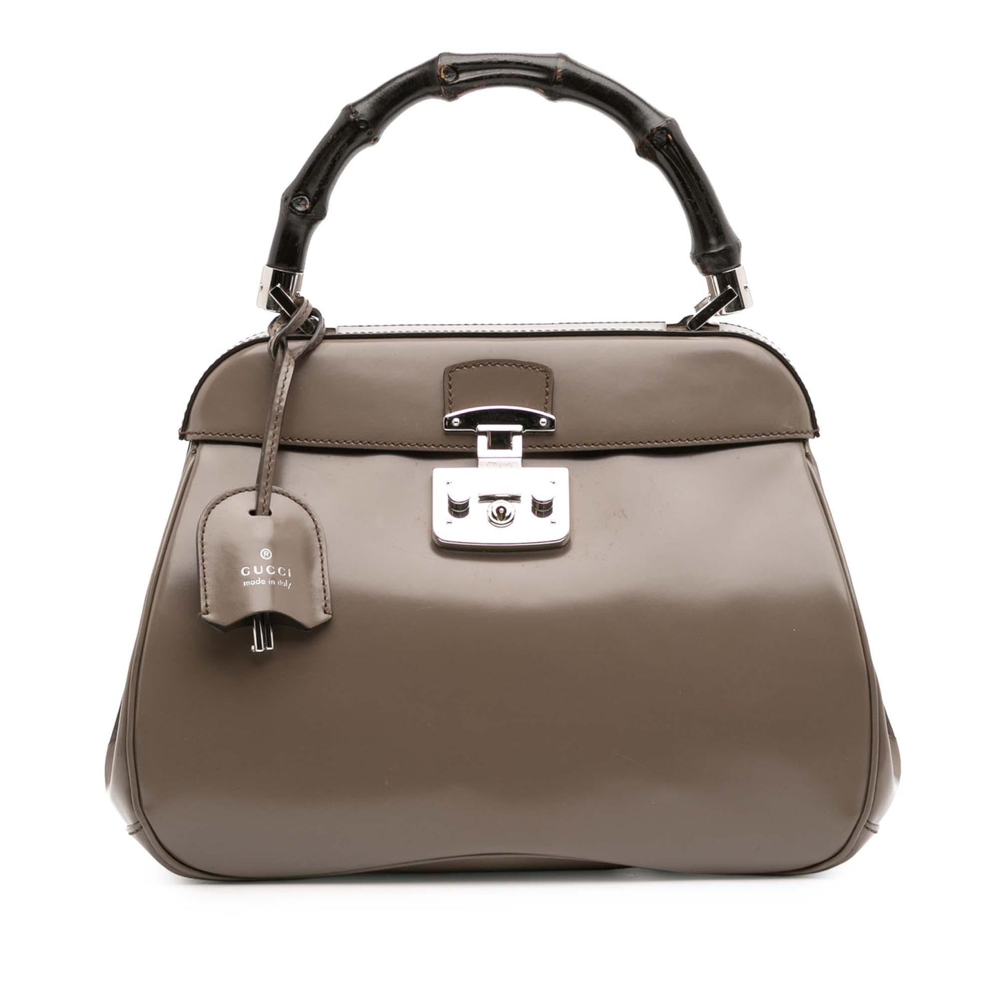 Gucci Medium Smooth Calfskin Bamboo Lock Handbag
