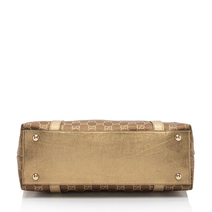 Gucci Metallic GG Canvas Abbey Medium Tote