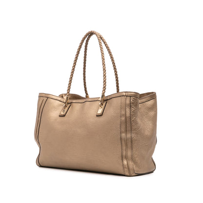 Gucci Metallic Grained Leather Bella Tote