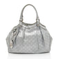 Gucci Metallic Guccissima Leather Sukey Medium Tote