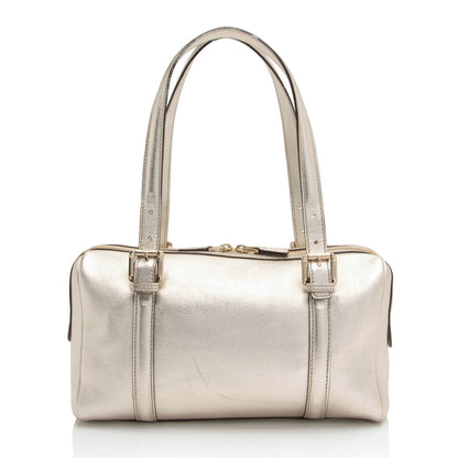 Gucci Metallic Leather Britt Small Boston Bag (SHF-YWrQAR)