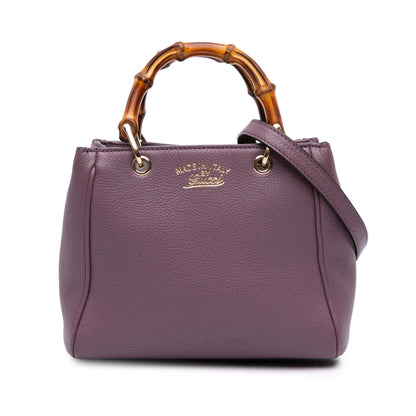 Gucci Mini Calfskin Bamboo Shopper Satchel