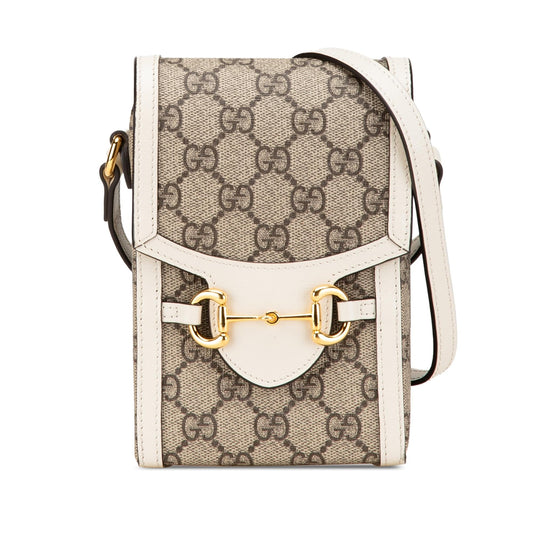 Gucci Mini GG Supreme Horsebit 1955 Crossbody Bag