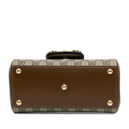 Gucci Mini GG Supreme Horsebit 1955 Satchel (SHG-SrwnA0)