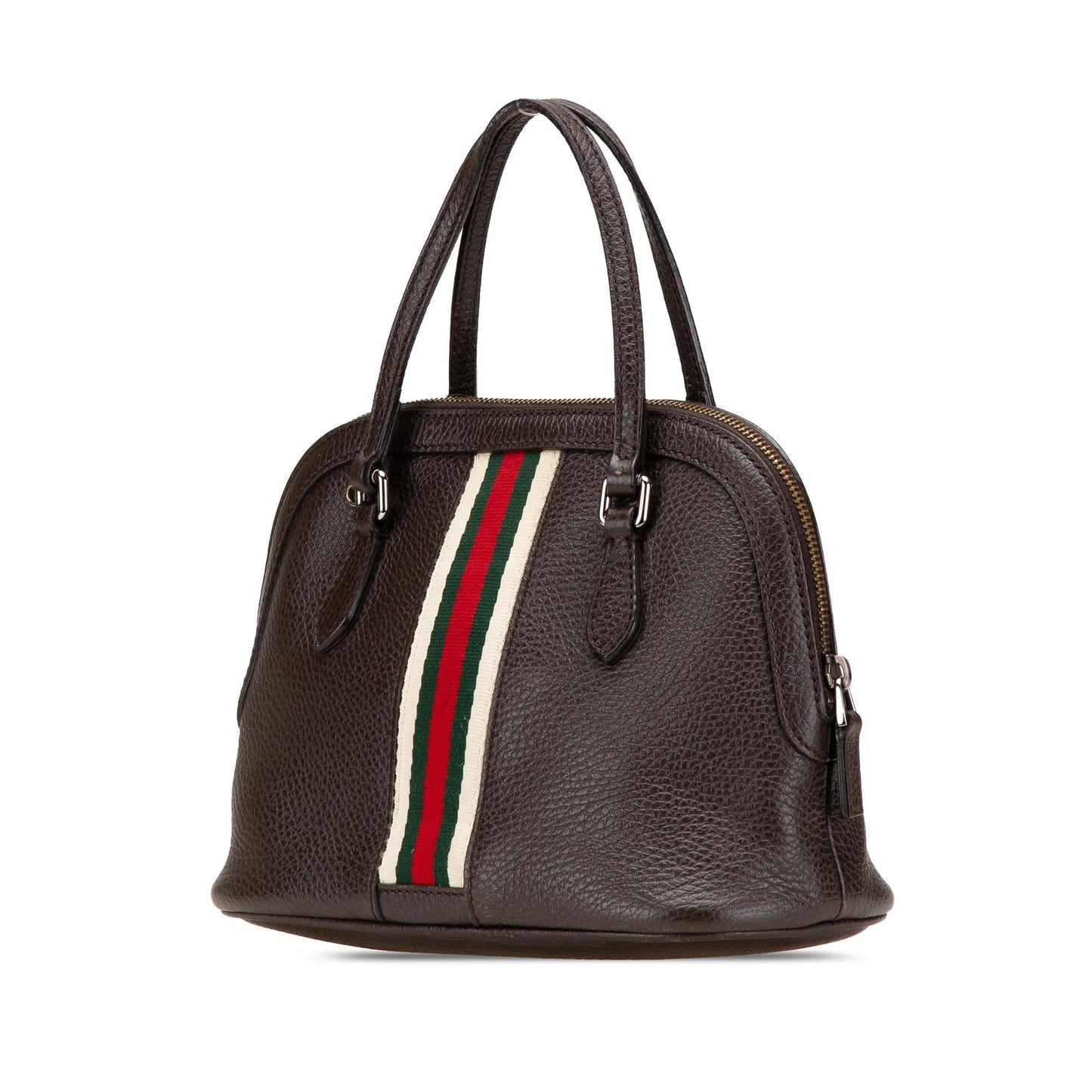 Gucci Mini Leather Web Dome Satchel