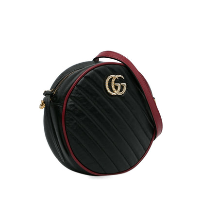 Gucci Mini Torchon GG Marmont Round Crossbody Bag (SHG-qSKdwn)