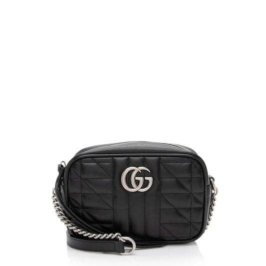Gucci Mixed Matelasse Leather GG Marmont Aria Mini Chain Bag