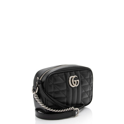 Gucci Mixed Matelasse Leather GG Marmont Aria Mini Chain Bag