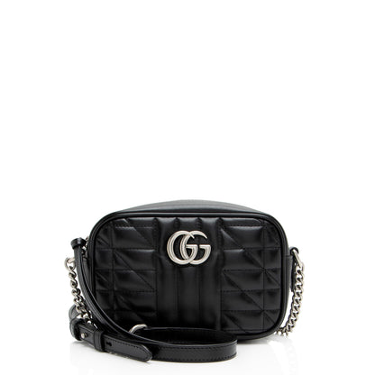 Gucci Mixed Matelasse Leather GG Marmont Aria Mini Camera Bag