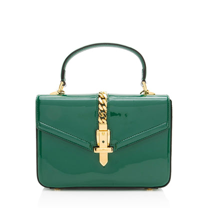 Gucci Patent Leather Sylvie 1969 Mini Top Handle