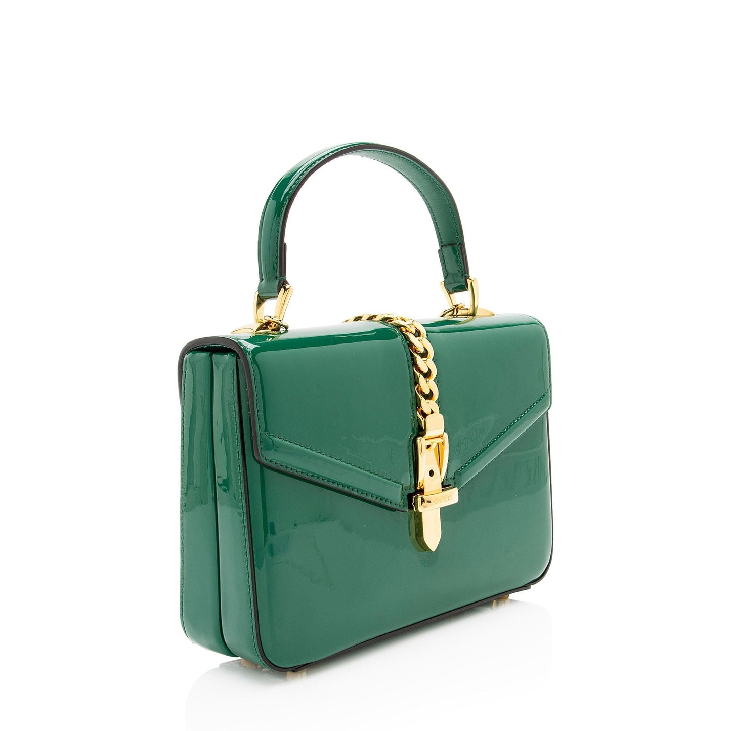 Gucci Patent Leather Sylvie 1969 Mini Top Handle