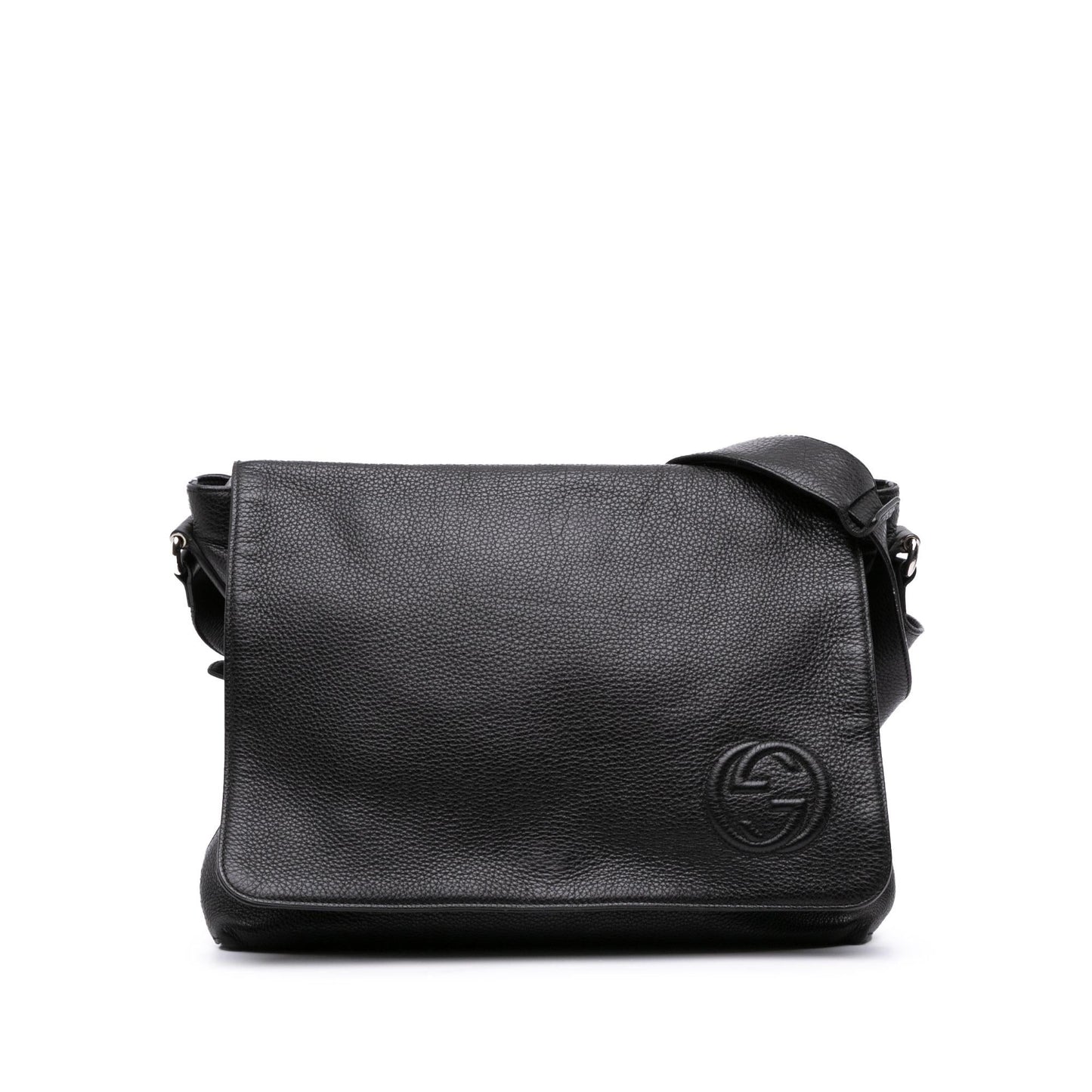 Gucci Pebbled Calfskin Soho Messenger Bag