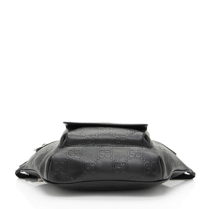 Gucci Perforated Embossed Leather GG Pocket Belt Bag (SHF-TJNqCI)