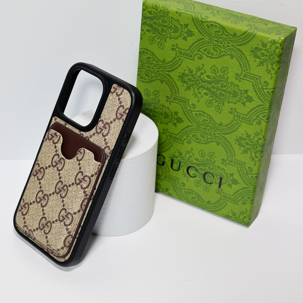 Card Holder Gucci Case for iPhone 1216 Pro Max Plus