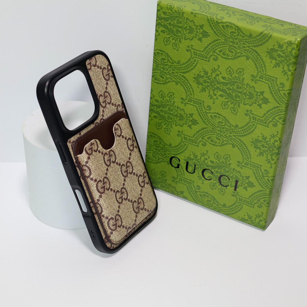 Card Holder Gucci Case for iPhone 1216 Pro Max Plus