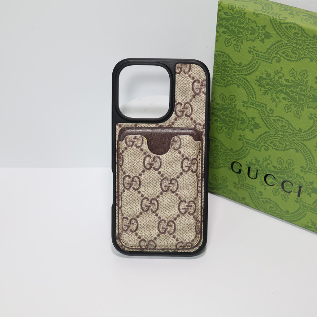 Card Holder Gucci Case for iPhone 1216 Pro Max Plus