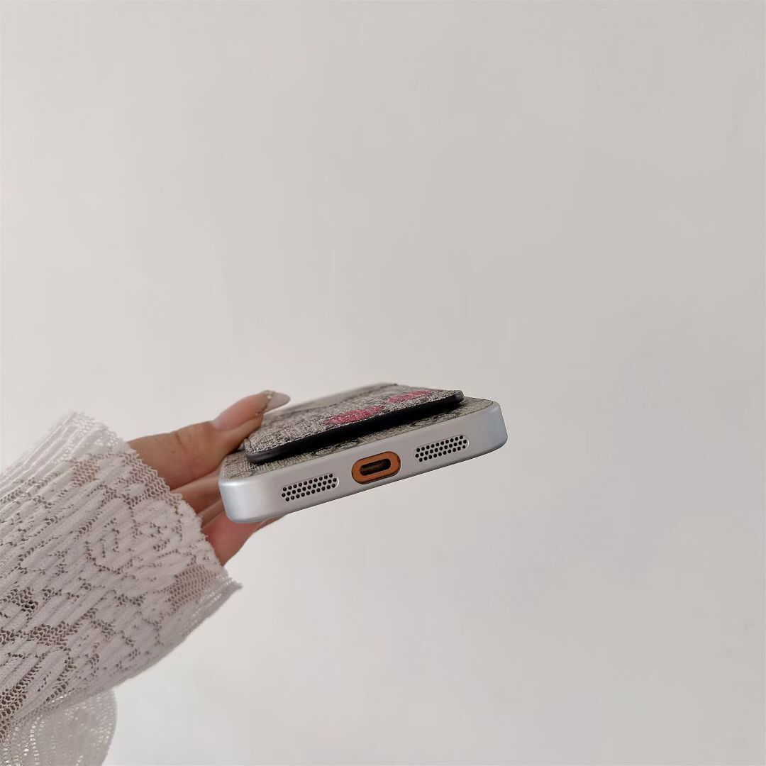 Gg Style Phone Case Magnet Card Holder Iphone 13-17 / Pro / Pro Max / Plus / Air / 18 Pro / 18 Pro Max