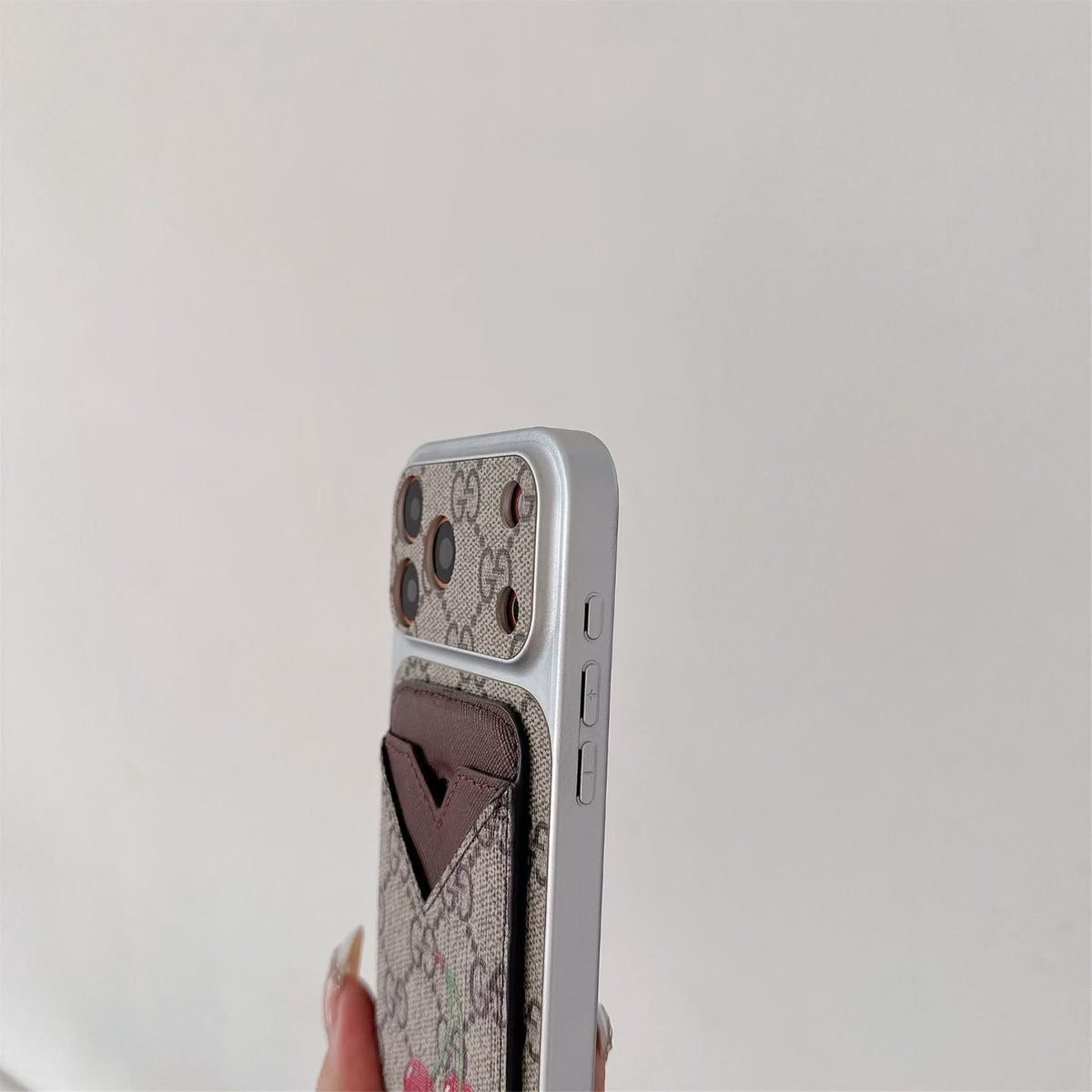 Gg Style Phone Case Magnet Card Holder Iphone 13-17 / Pro / Pro Max / Plus / Air / 18 Pro / 18 Pro Max