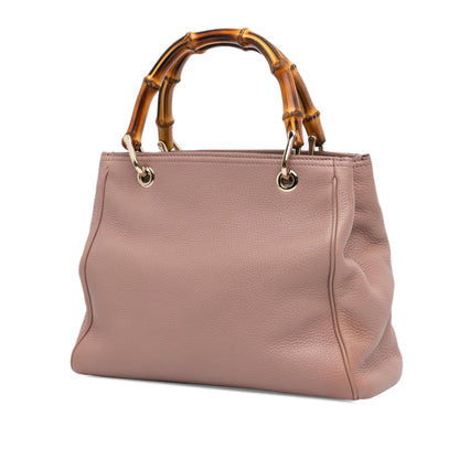 Gucci Small Calfskin Bamboo Shopper Satchel (SHG-4FXiMK)