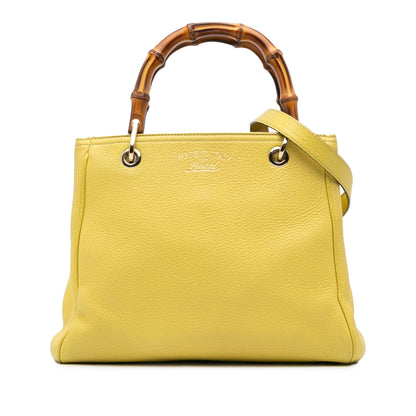 Gucci Small Calfskin Bamboo Shopper Satchel