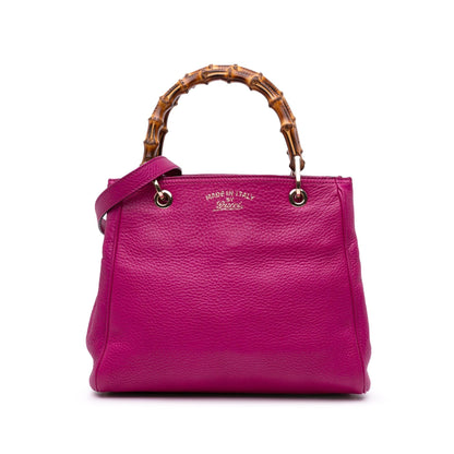 Gucci Small Calfskin Bamboo Shopper Satchel