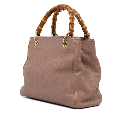 Gucci Small Calfskin Bamboo Shopper Satchel