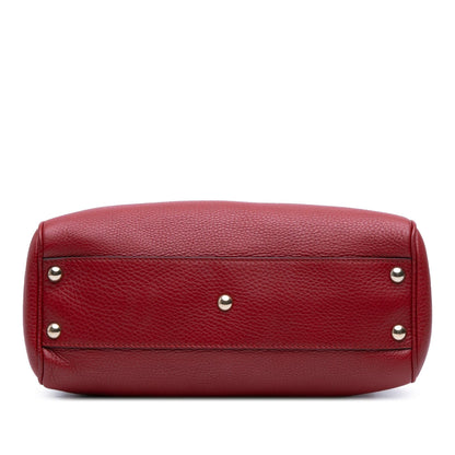 Gucci Small Calfskin Bamboo Shopper Satchel