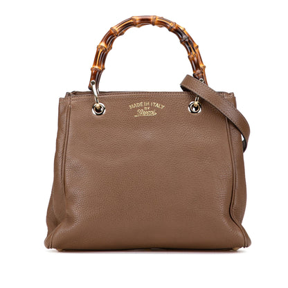 Gucci Small Calfskin Bamboo Shopper Satchel