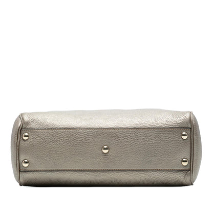 Gucci Small Calfskin Bamboo Shopper Satchel