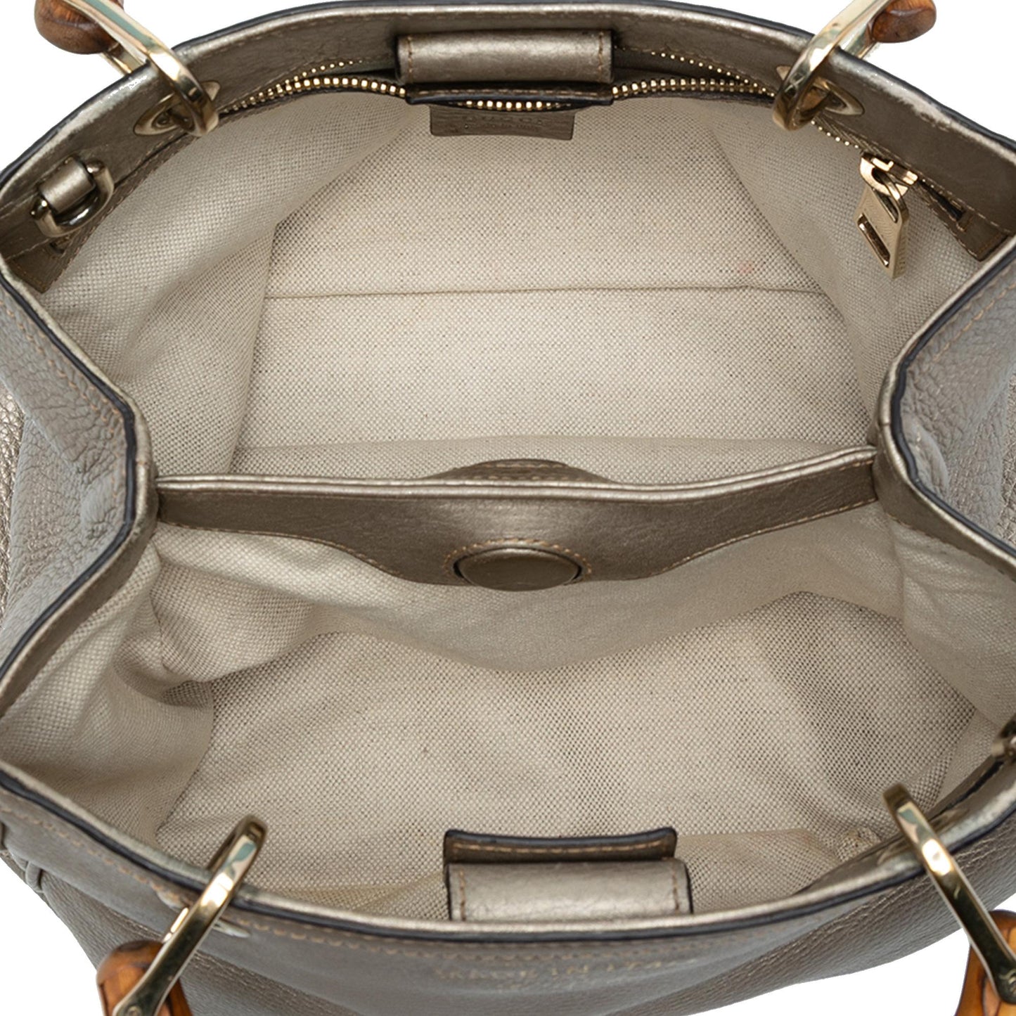 Gucci Small Calfskin Bamboo Shopper Satchel
