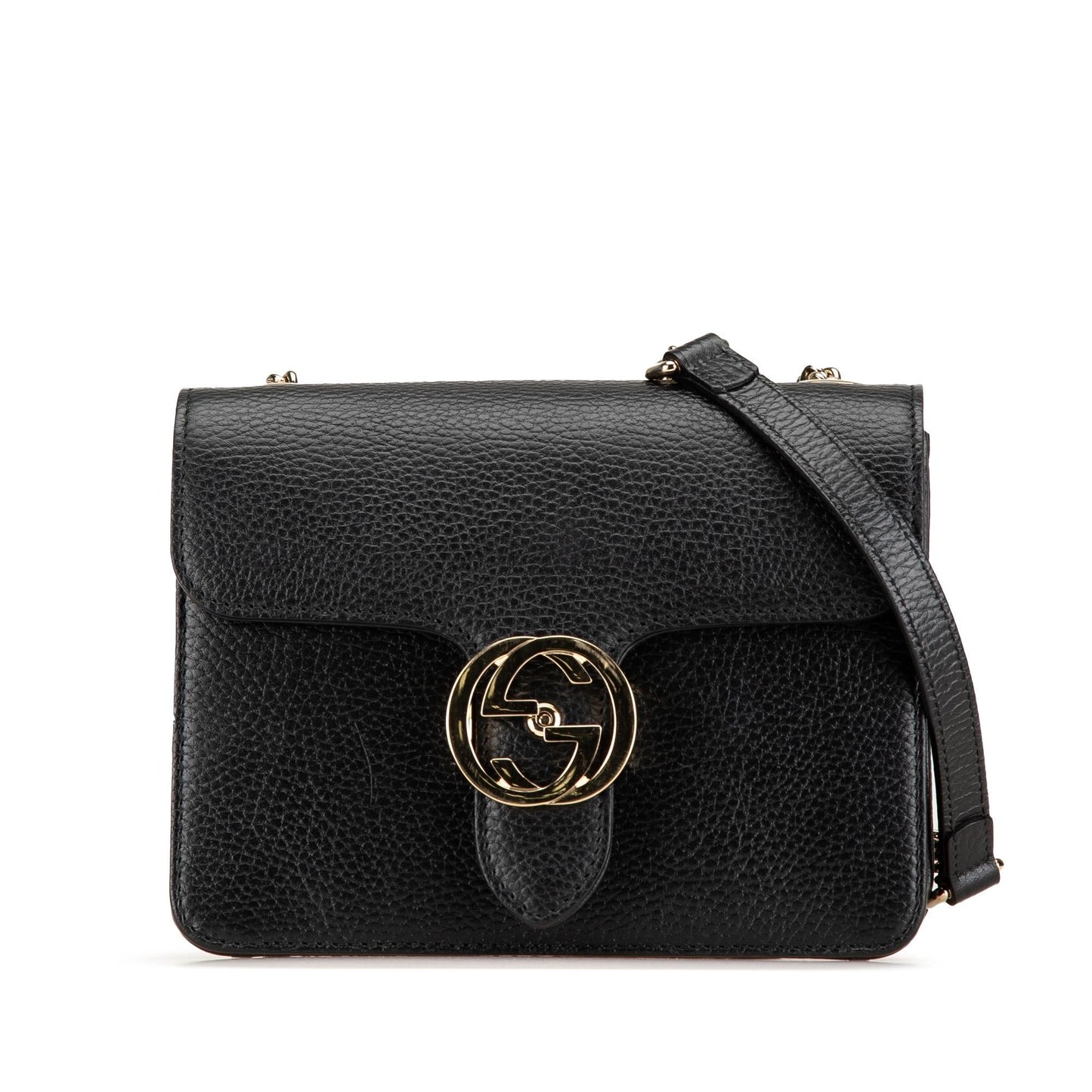 Gucci Small Dollar Calfskin Interlocking G Crossbody (SHG-bDu7A6)