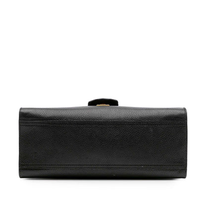 Gucci Small GG Marmont Grained Calfskin Top Handle Satchel