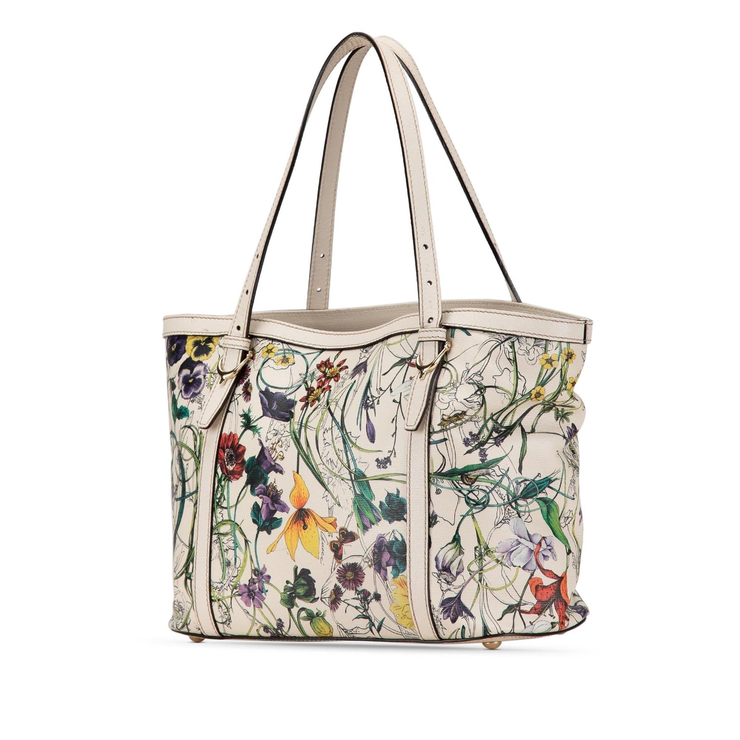 Gucci Small Leather Flora Nice Tote (SHG-PeGDJg)