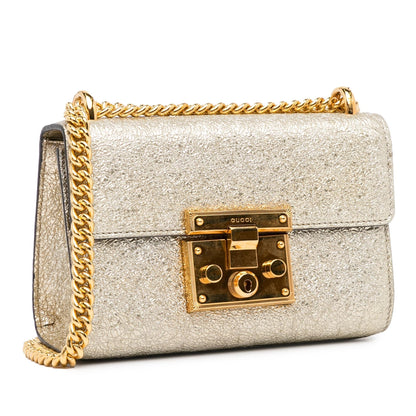 Gucci Small Metallic Padlock Crossbody (SHG-Vd4R6T)