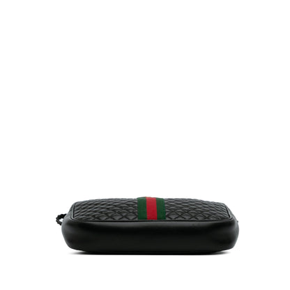 Gucci Small Quilted Leather Web Trapuntata Crossbody